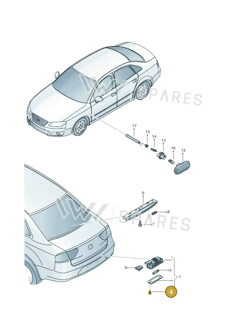 N90235701 — SEAT Exeo ST Reference (2008-2011) diagram 664945600, position 4