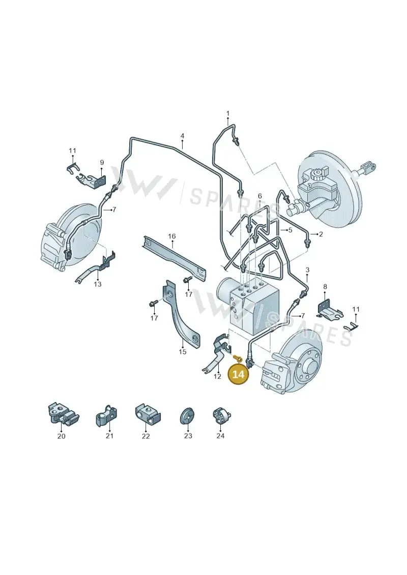 N90245210 — Volkswagen Sharan BlueMotion (2015-2022) diagram 689611200, position 14