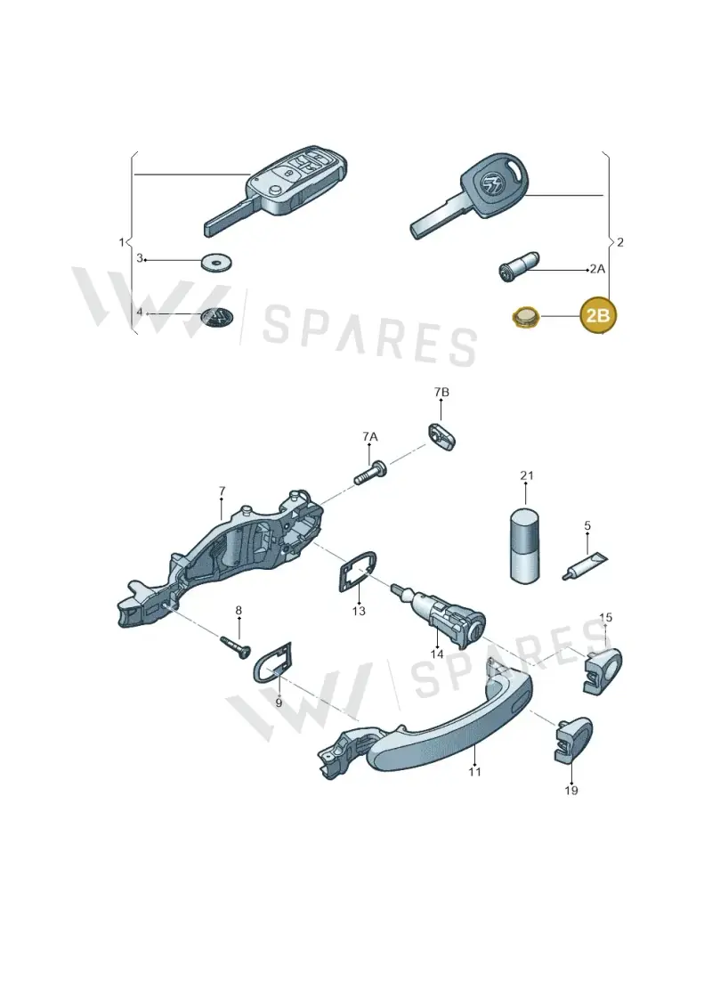 N90262401 — Volkswagen Jetta 1.6 (2014-2018) diagram 692837010, position 2B