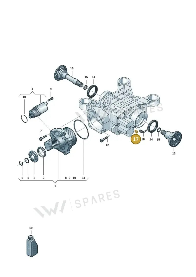 N90281802 — Volkswagen Passat estate (2023-) diagram 3j0525100, position 17