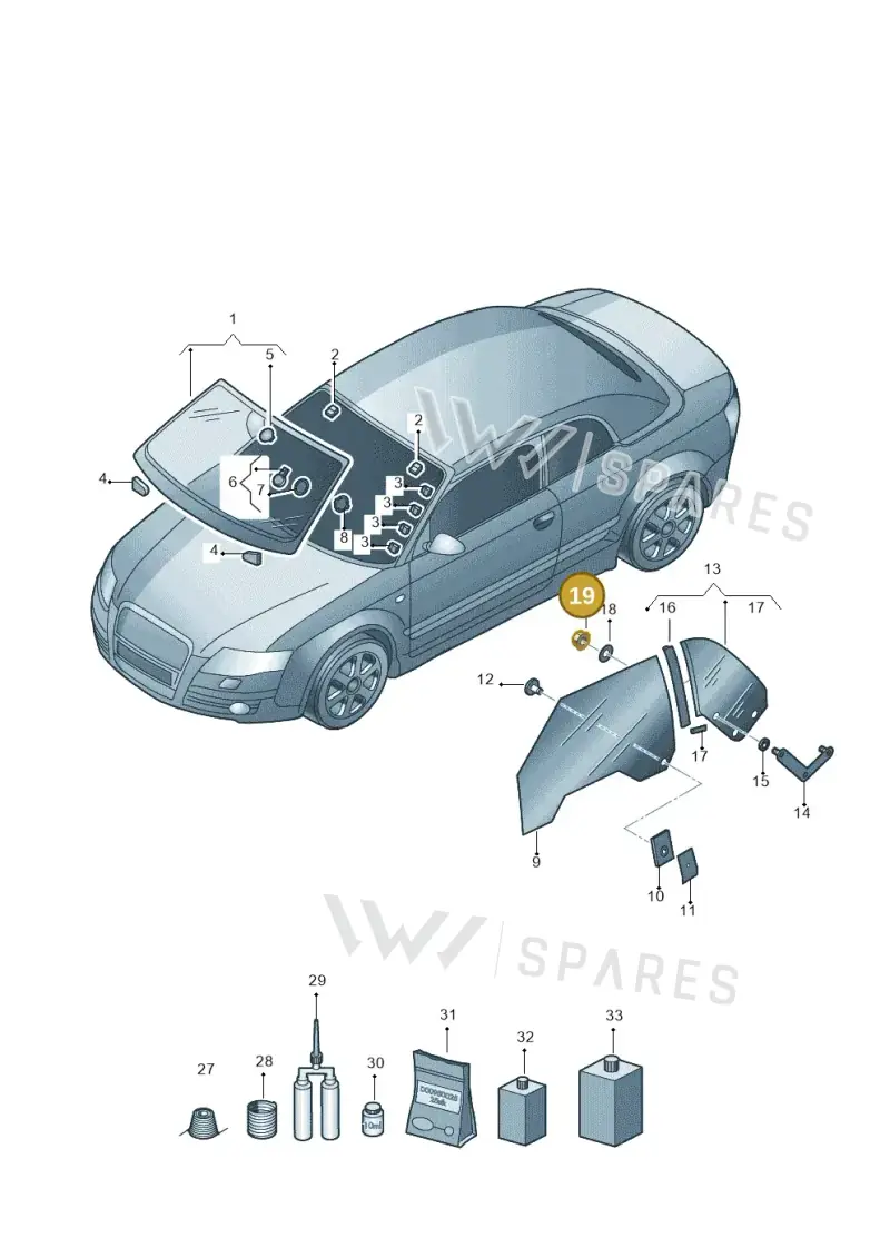N90284602 — Audi RS4 Cabrio qu.    08> (2007-) diagram 492845000, position 19