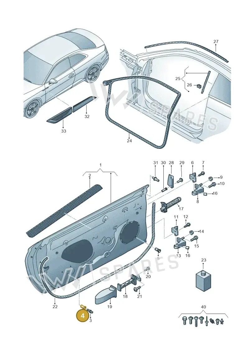 N90286804 — Audi RS5 Sportback (2017-2025) diagram 897831100, position 4