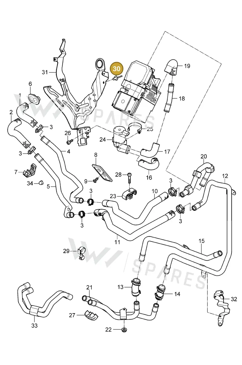 N90287601 — Porsche Cayenne (2007-2010) diagram p31813001, position 30