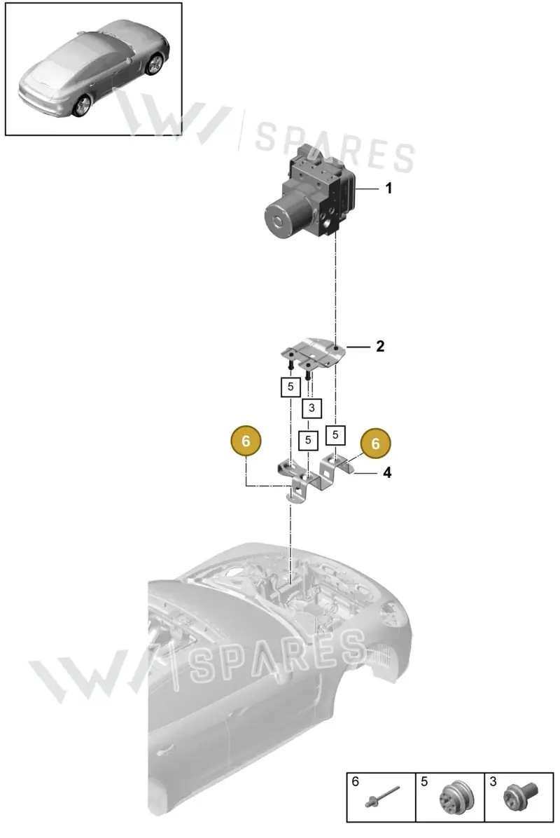 N90287601 — Porsche Panamera (2016-2020) diagram p49605000, position 6