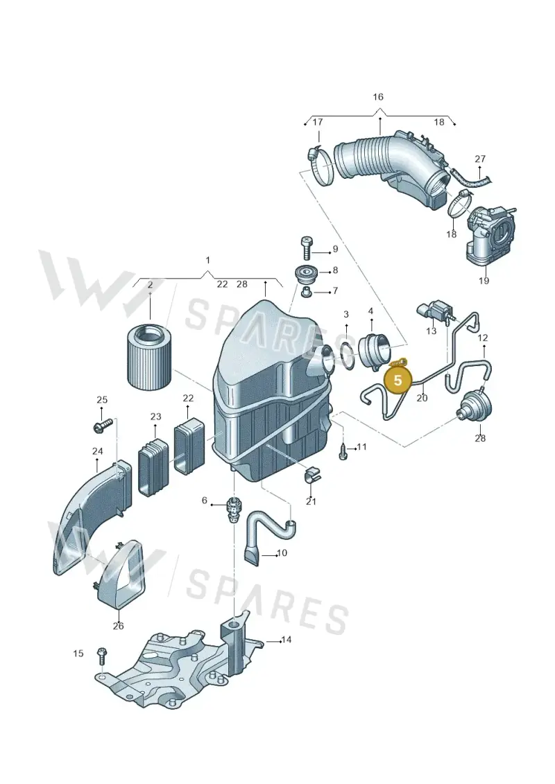 N90288502 — Audi A8/S8/qu. lang    08> (2007-) diagram 291133200, position 5