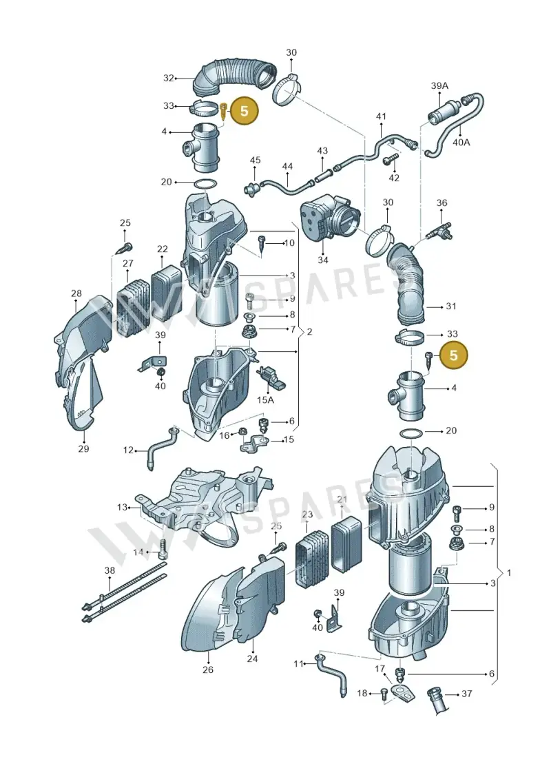 N90288502 — Audi A8/S8/qu. lang    08> (2007-) diagram 291133900, position 5