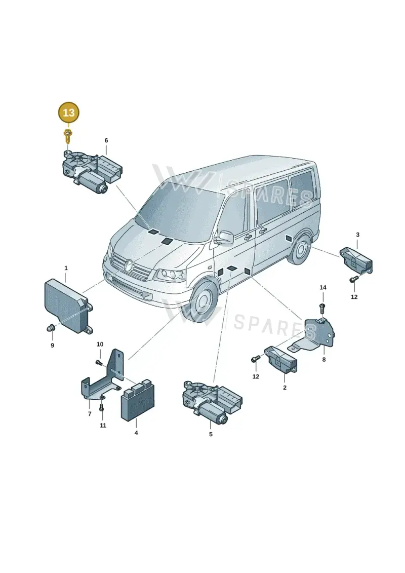 N90288502 — Volkswagen Transp. caravelle (2008-2009) diagram 410959100, position 13