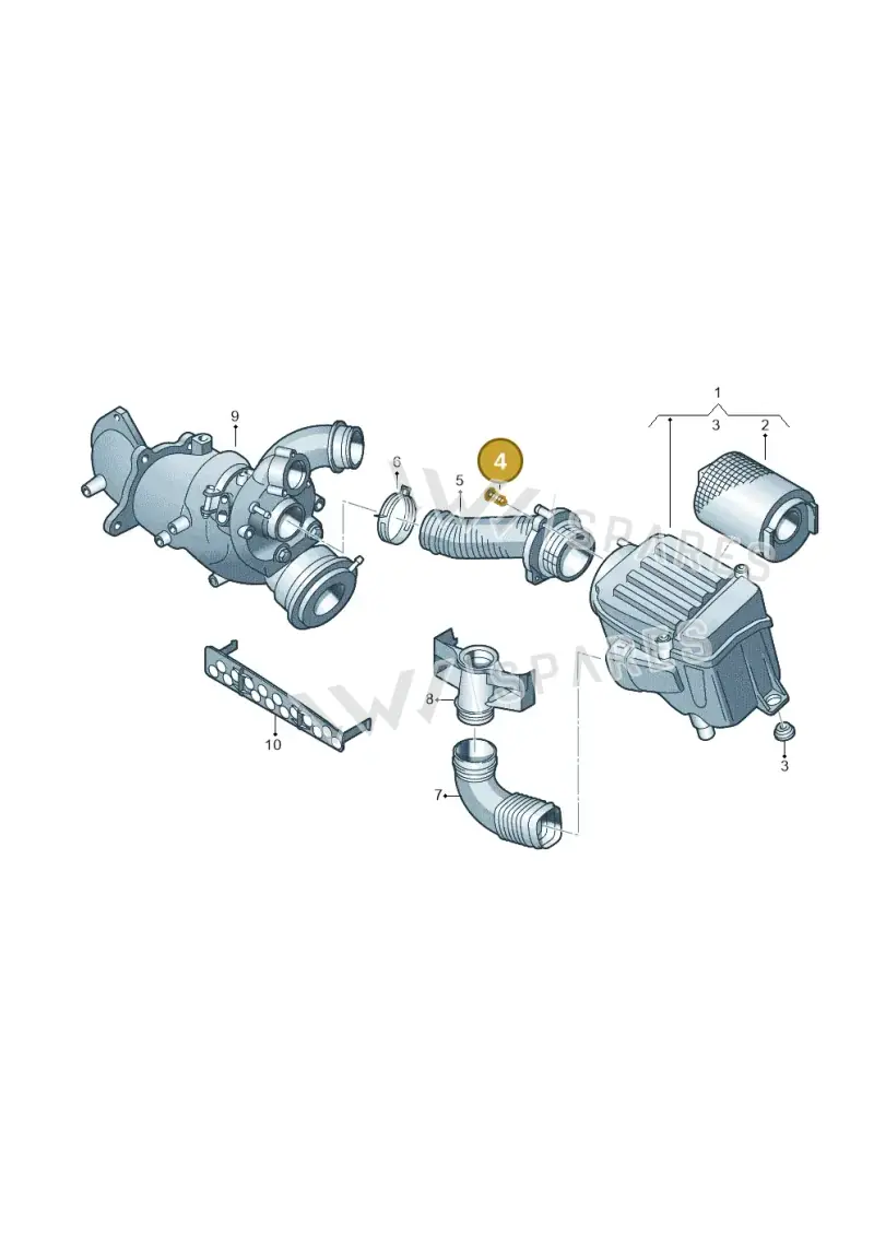 N90288606 — Volkswagen Jetta 1.6 (2014-2018) diagram 649129170, position 4
