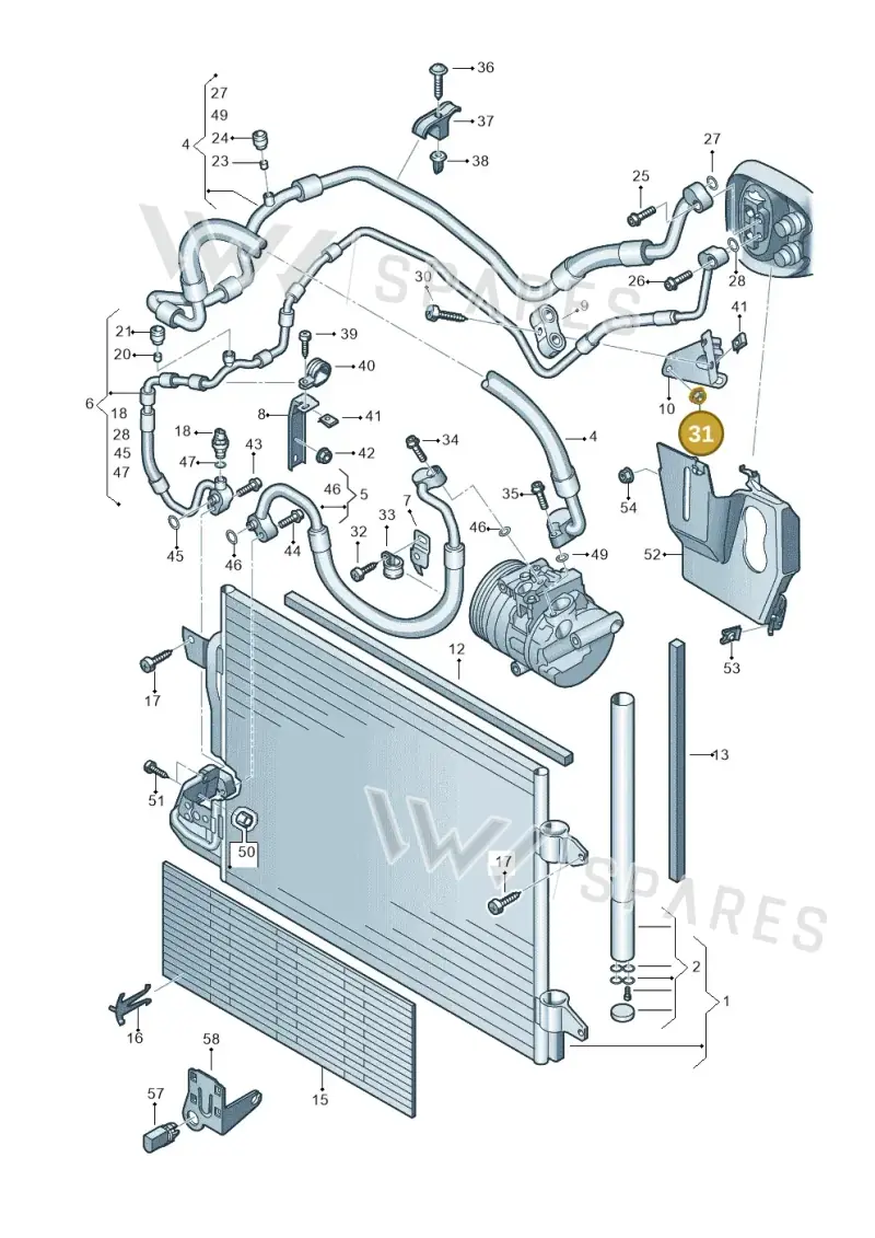 N90289105 — Volkswagen Scirocco 2.0 (2014-2017) diagram 649260410, position 31