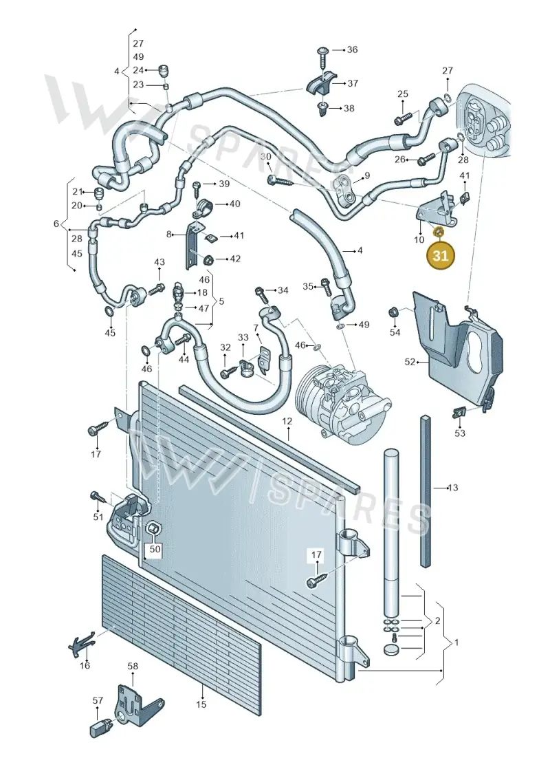 N90289105 — Volkswagen Golf Plus 1.6 (2009-2011) diagram 649260420, position 31