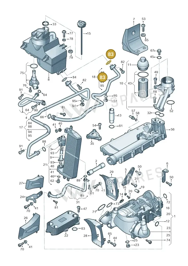 N90295401 — Audi R8 qu. 5.2 (2012-2015) diagram 752115050, position 83