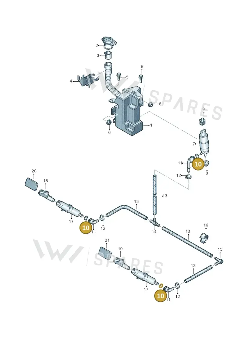 N90303801 — Volkswagen Sharan BlueMotion (2015-2022) diagram 689955300, position 10