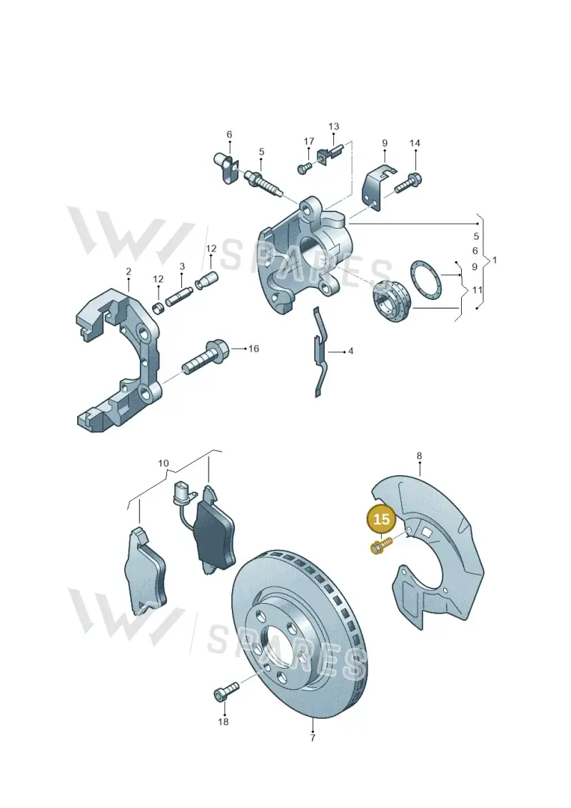 N90305302 — Volkswagen TRANSPORTER/4MOTION    06 (2005-2006) diagram 410615400, position 15