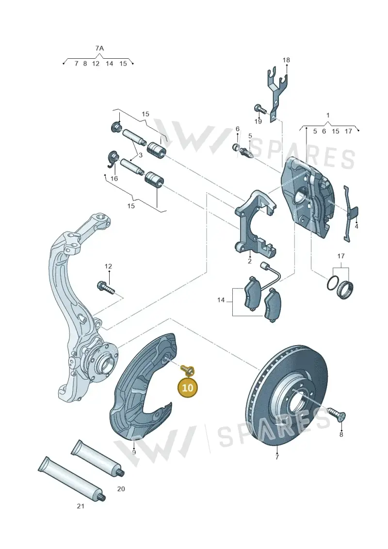 N90305302 — Volkswagen Passat/4Motion (2005-2007) diagram 454615450, position 10