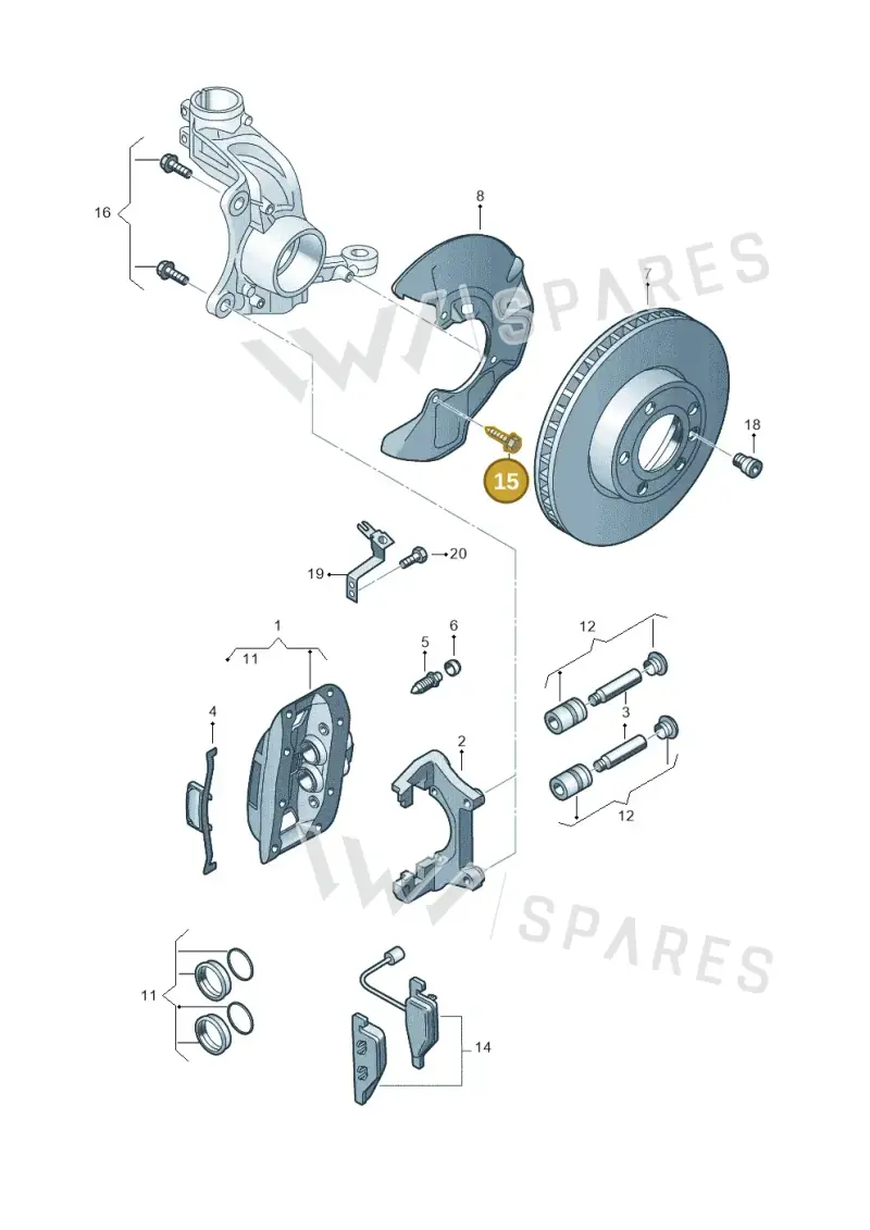 N90305304 — Volkswagen Transp. caravelle (2011-2015) diagram 679615400, position 15