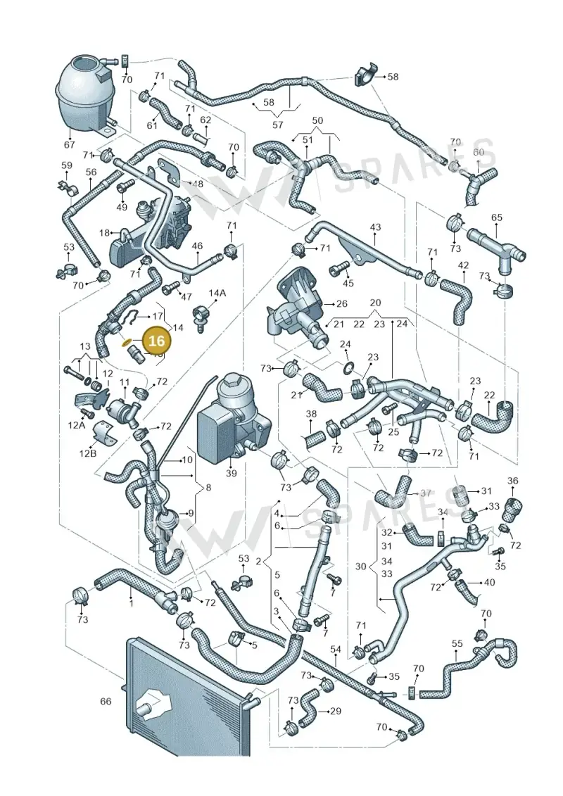 N90316801 — Volkswagen Amarok twin cab (2022-) diagram 683121470, position 16