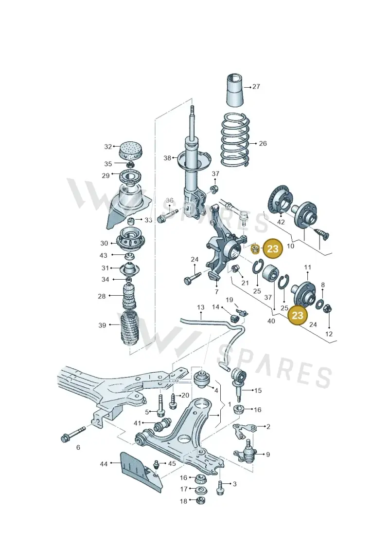 N90321302 — Volkswagen CADDY-KOMBI/KASTENW.   06> (2005-) diagram 138407100, position 23
