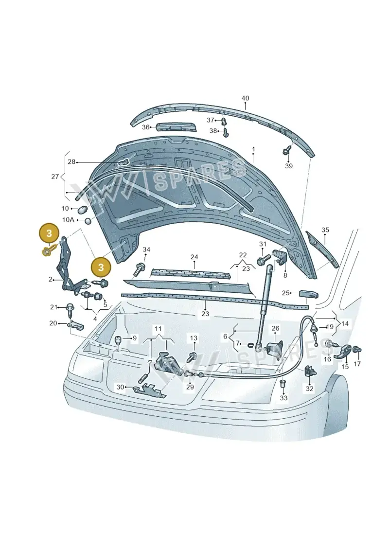 N90328502 — Volkswagen Sharan (2008-2010) diagram 245823100, position 3