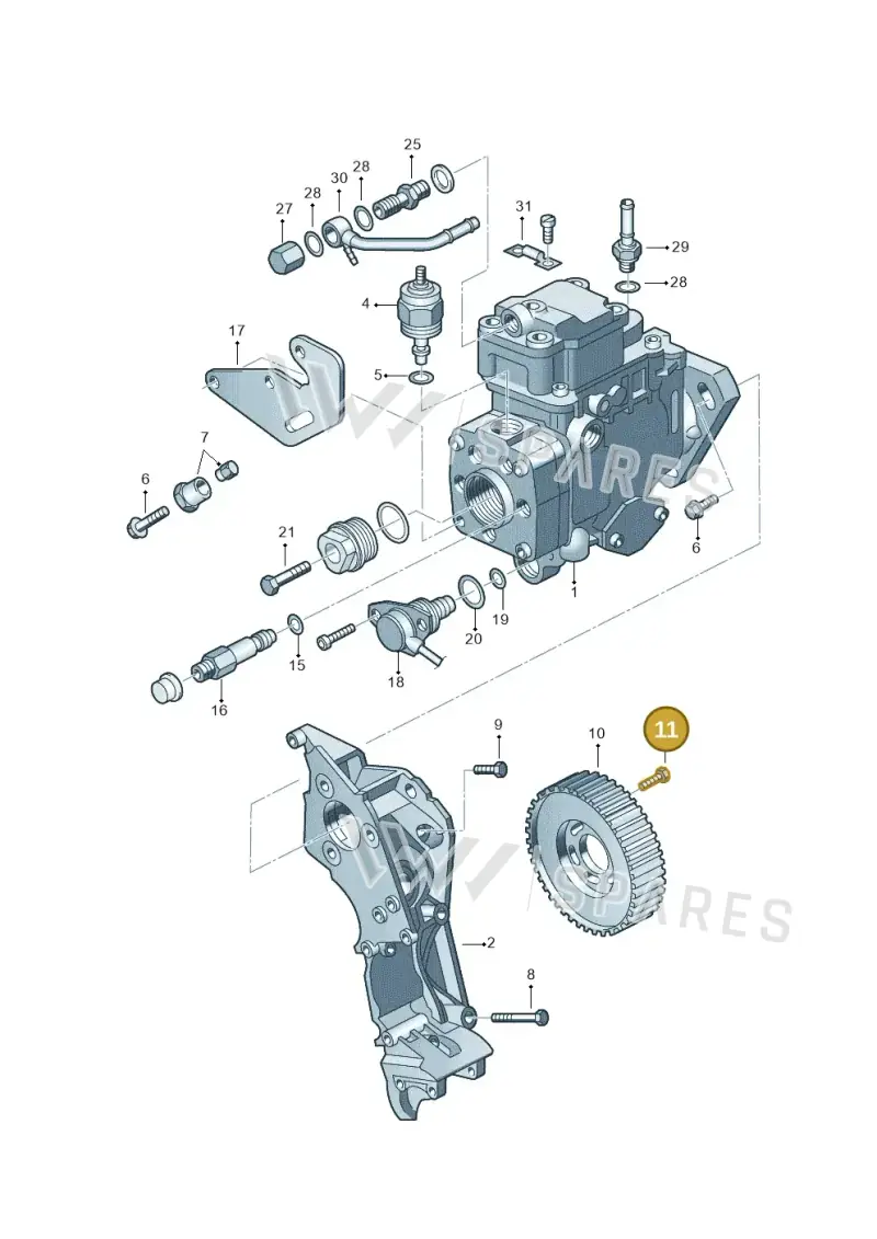 N90328504 — Volkswagen POLO CLASSIC           06> (2005-) diagram 194130200, position 11