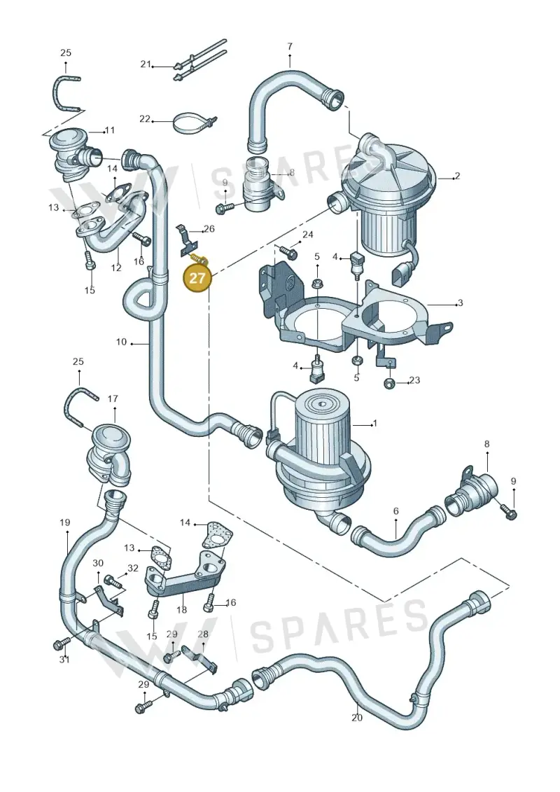 N90328504 — Volkswagen Phaeton (lang) (2003-2006) diagram 258131200, position 27