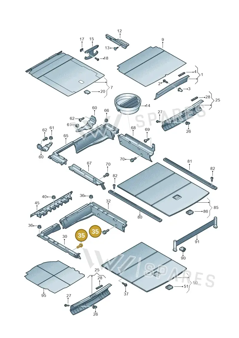 N90328504 — Volkswagen Passat/4Motion (2005-2007) diagram 460863800, position 35