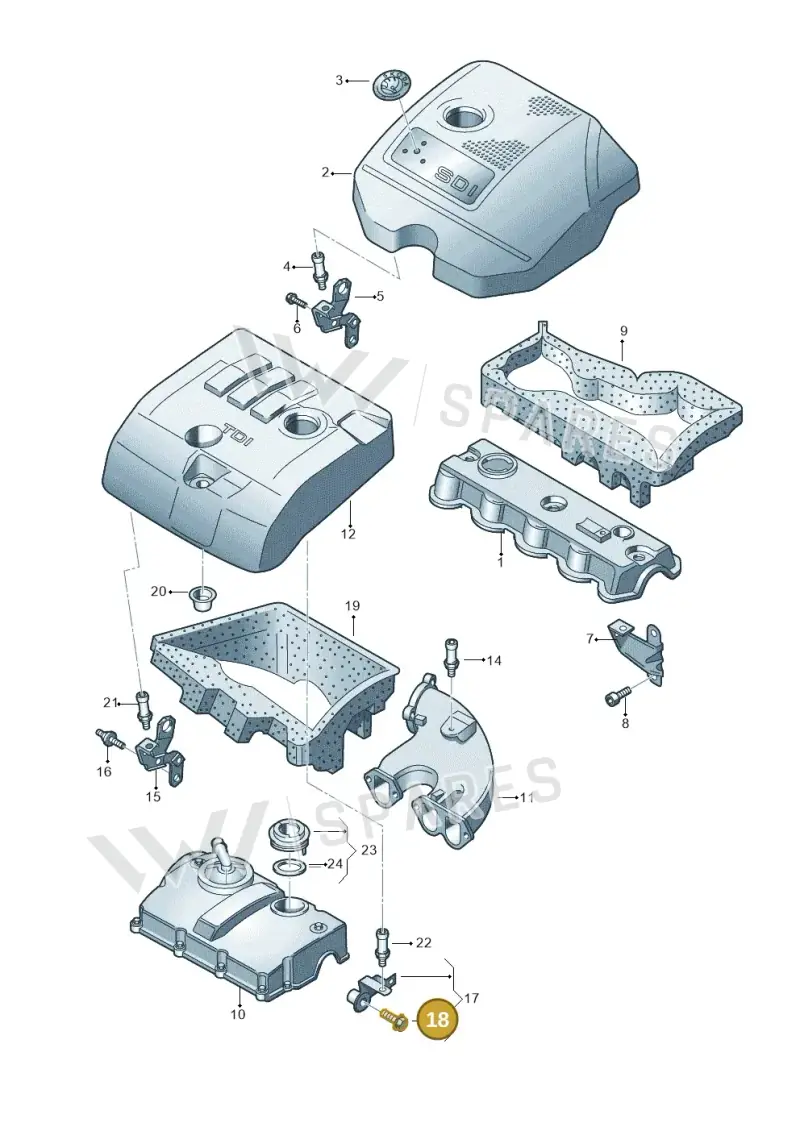 N90328504 — Skoda ROOMSTER               06> (2006-) diagram 608103650, position 18