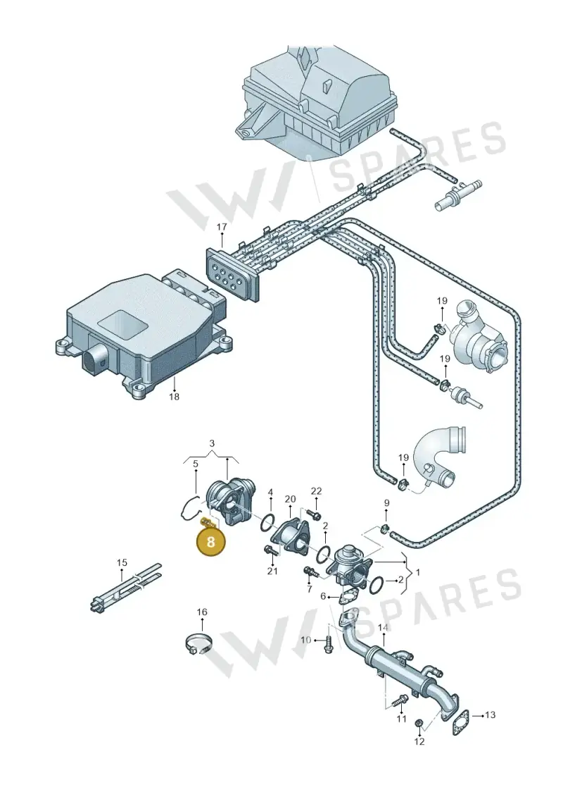 N90338204 — Volkswagen Polo (2008-2009) diagram 253131100, position 8