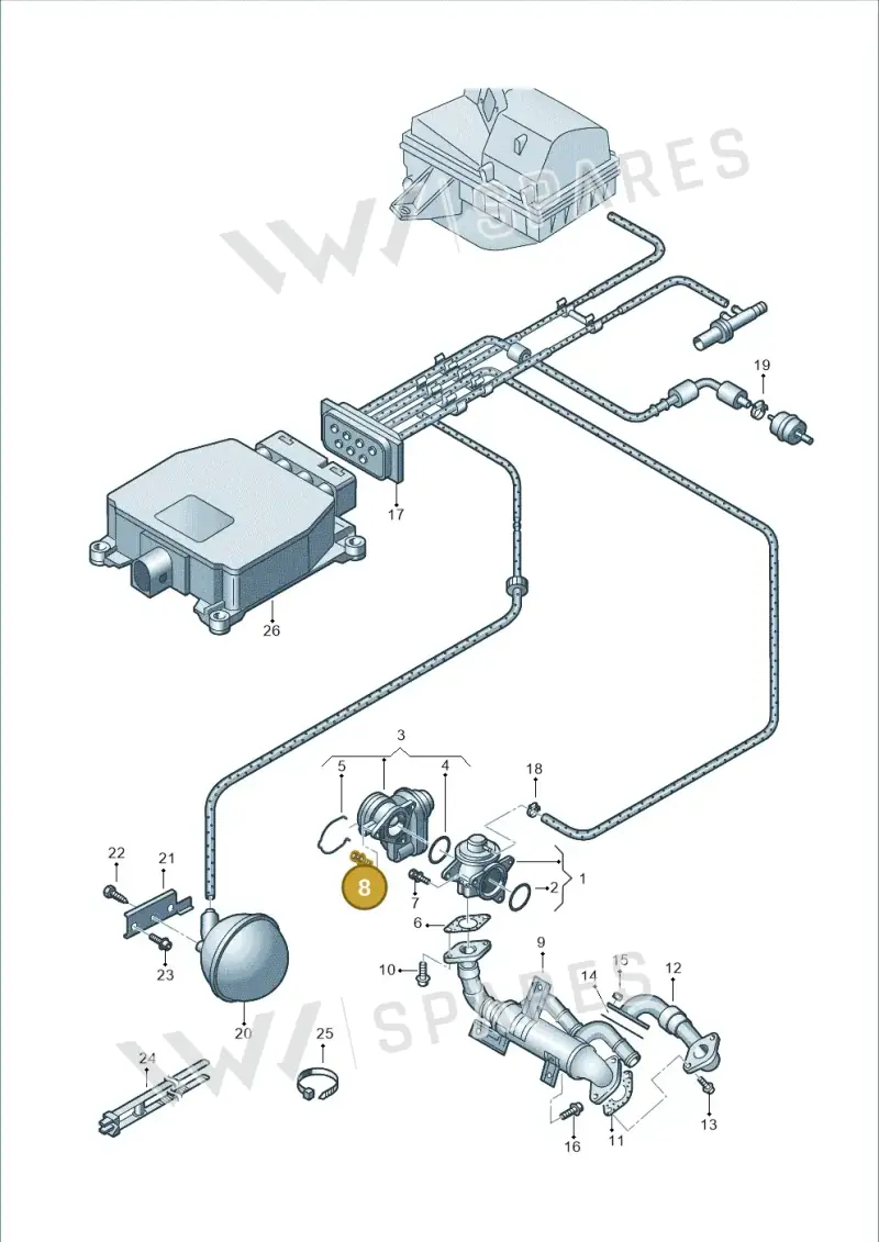 N90338204 — Volkswagen Polo (2008-2009) diagram 253131250, position 8