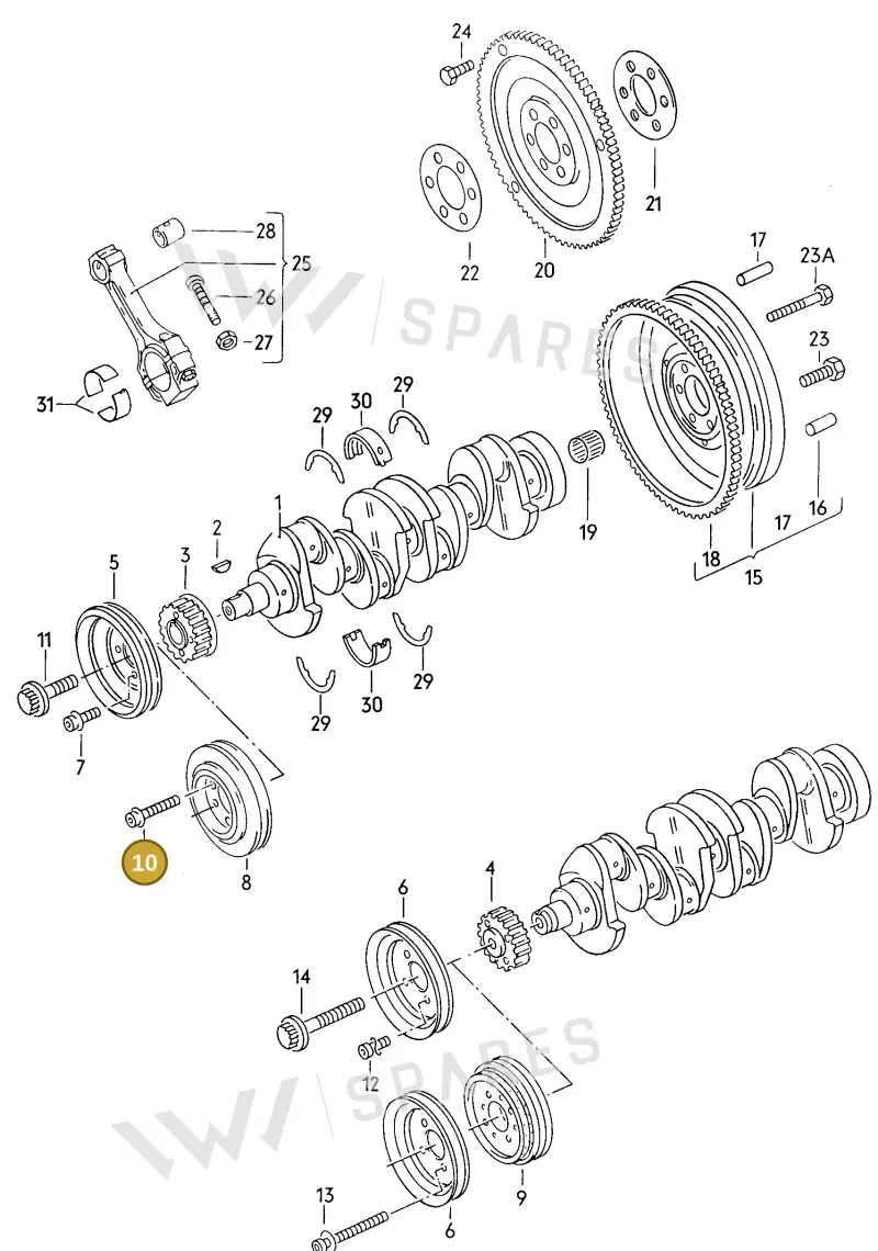 N90339601 — Volkswagen Scirocco (1983-1989) diagram 013006100, position 10