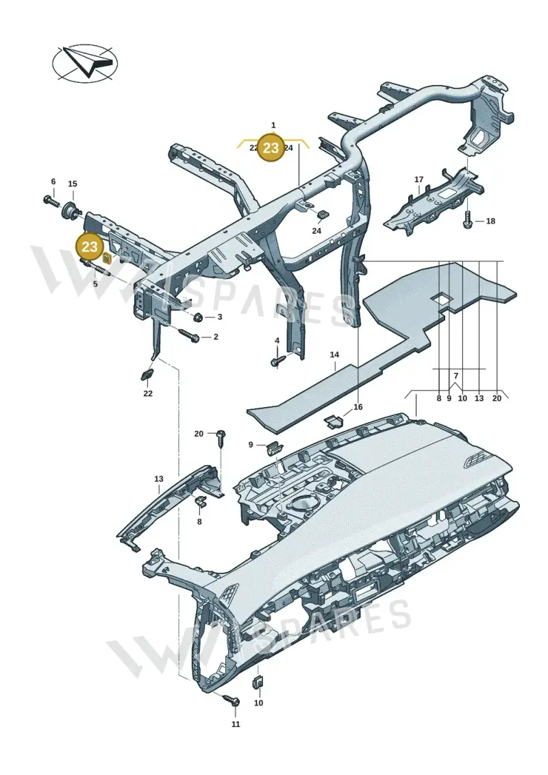 N90342503 — Volkswagen ID.7 Limousine Pro (2023-) diagram 14b857000, position 23