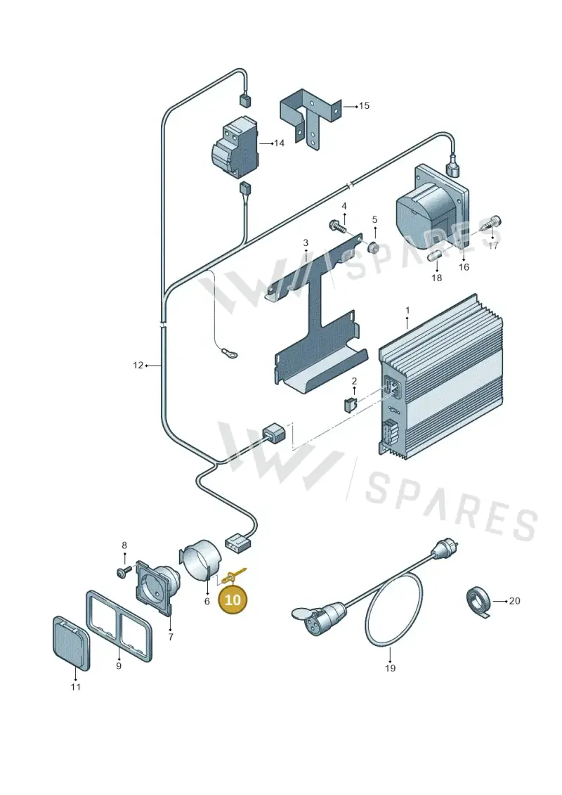 N90346301 — Volkswagen Caravelle (2015-2019) diagram 861937900, position 10