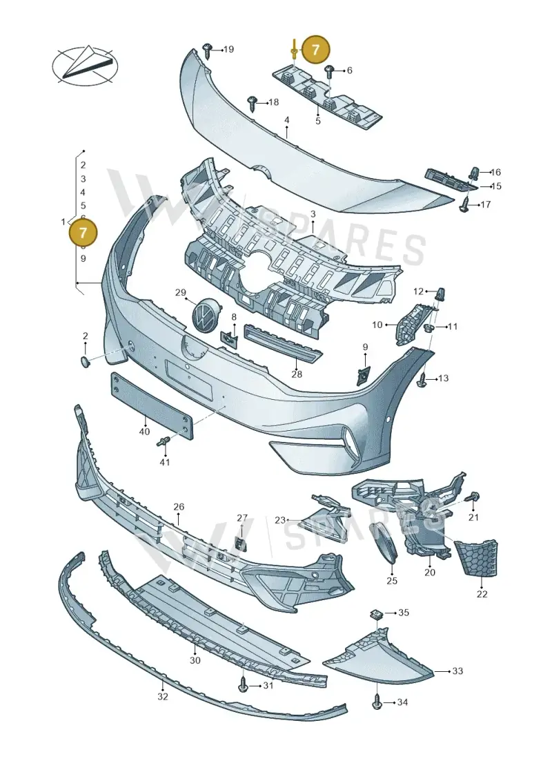 N90346302 — Volkswagen ID.7 Limousine Pro (2023-) diagram 14b807011, position 7