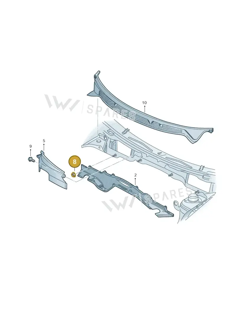 N90347103 — Volkswagen Polo (2011-2014) diagram 461819350, position 8