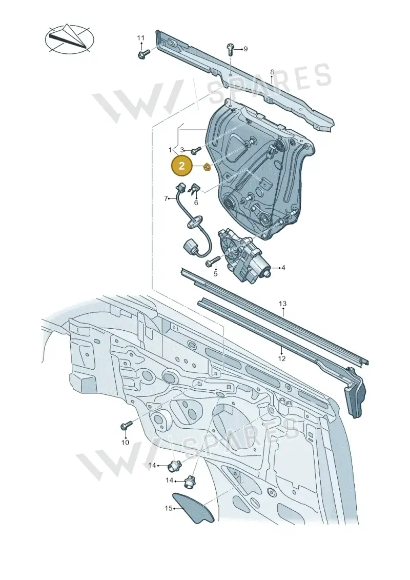 N90347103 — Audi A5 Cabriolet (2016-2025) diagram 848839600, position 2