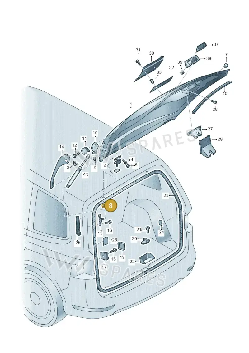 N90347104 — Volkswagen Sharan BlueMotion (2015-2022) diagram 689827000, position 8