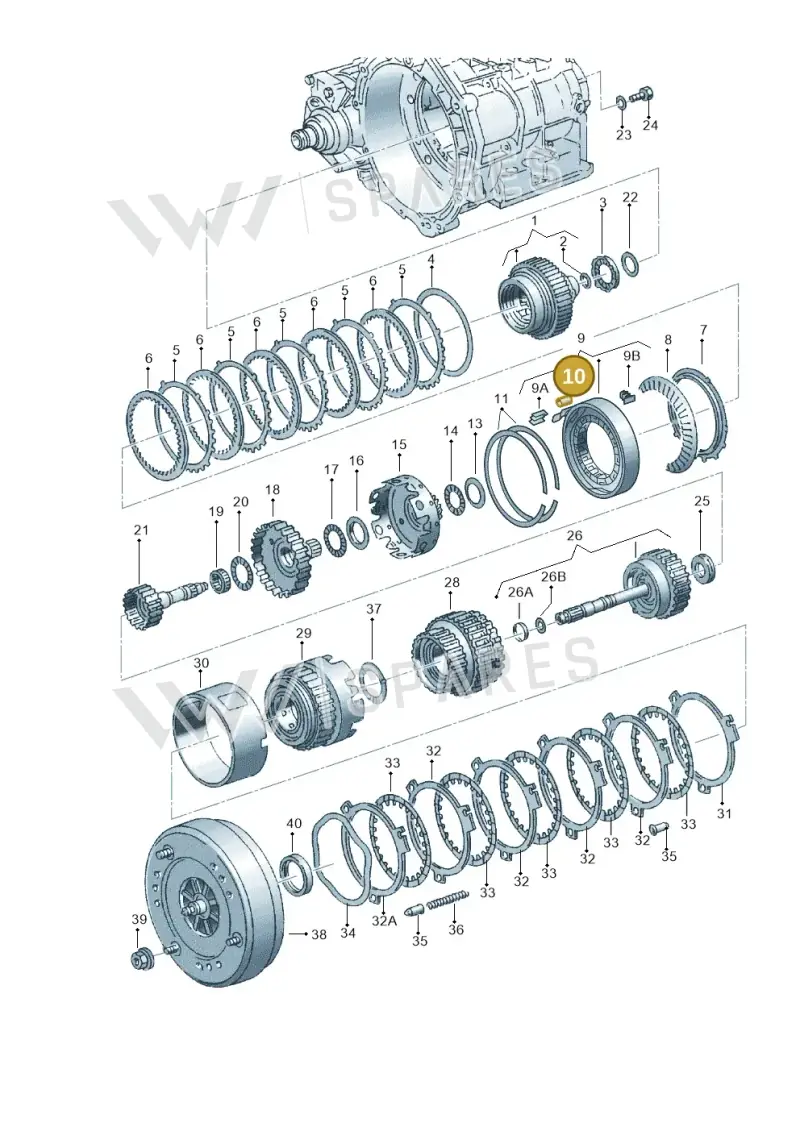 N90351101 — Volkswagen Jetta Wagon (2001-2001) diagram 162323500, position 10