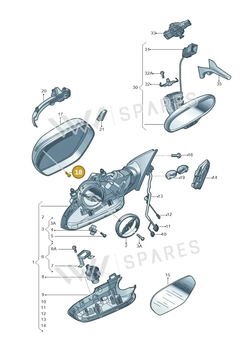 N90353902 — Audi A6 (2014-2018) diagram 798857400, position 18