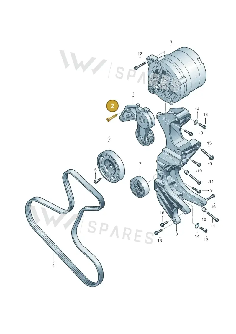 N90355903 — Volkswagen Phaeton 4motion (2008-2010) diagram 258903300, position 2