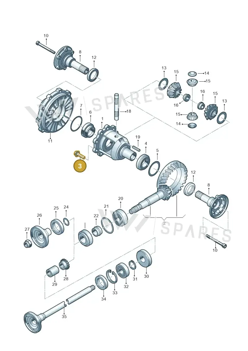 N90361401 — Volkswagen Phaeton 4motion (2010-2016) diagram 195525300, position 3
