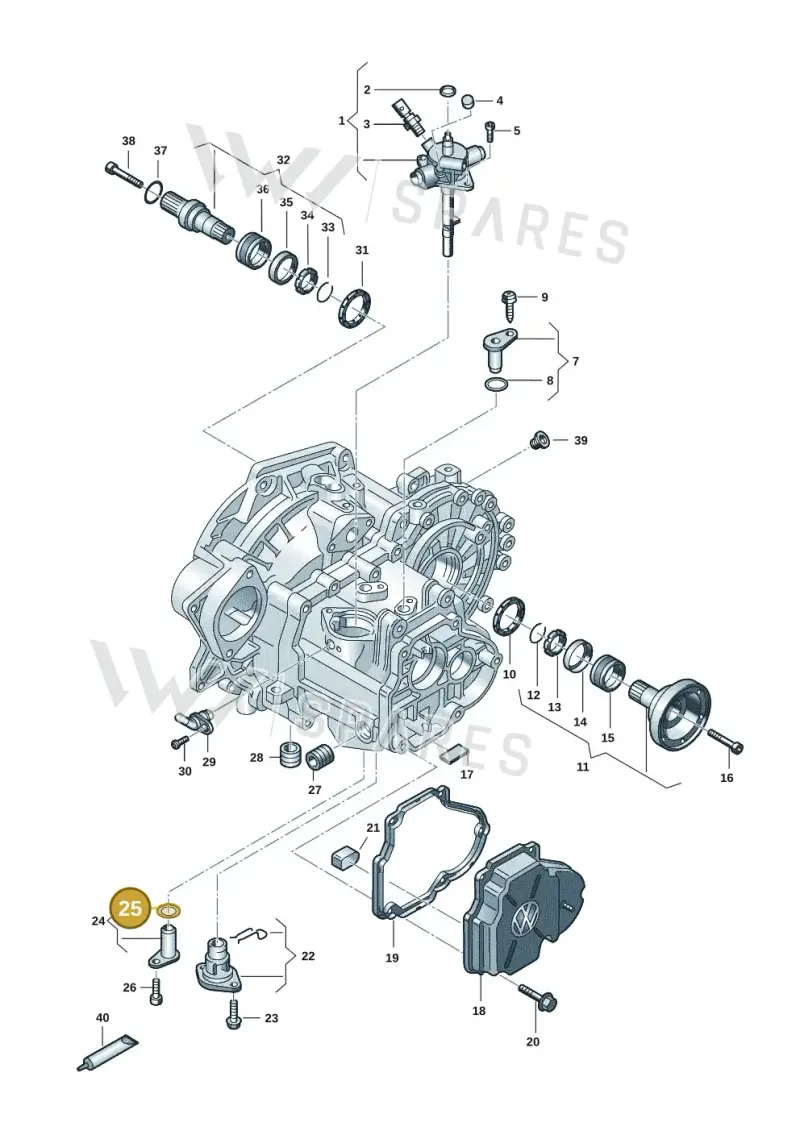 N90362001 — Volkswagen Transport. multivan (2019-2024) diagram 7ep300305, position 25