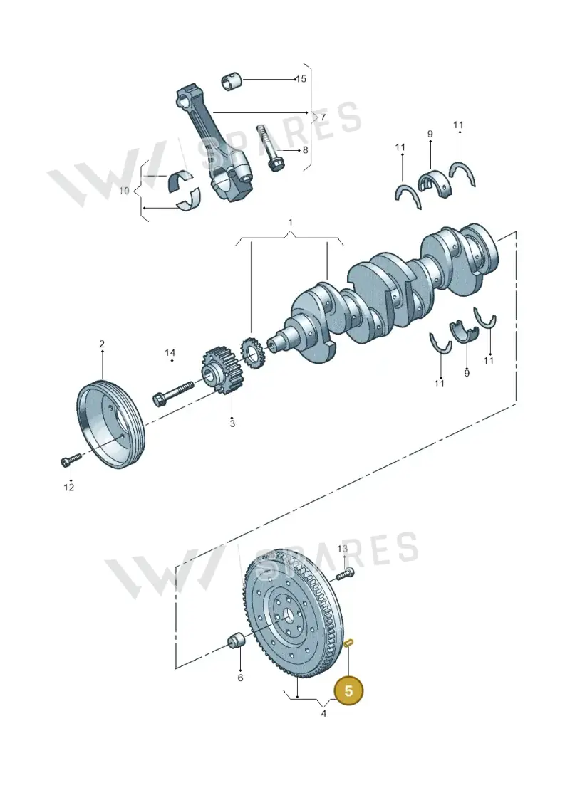 N90364801 — Volkswagen POLO (2005-) diagram 461105060, position 5