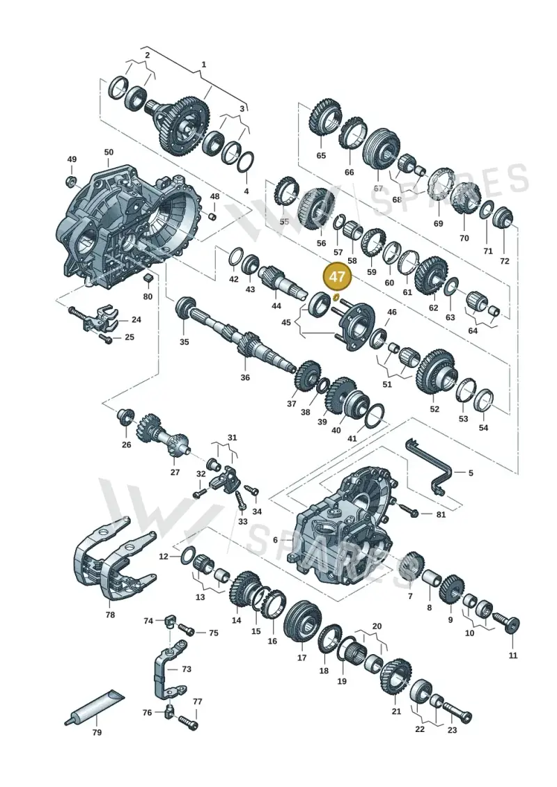 N90364901 — Volkswagen Golf 2.0 BlueMotion (2019-2024) diagram 2gk300352, position 47