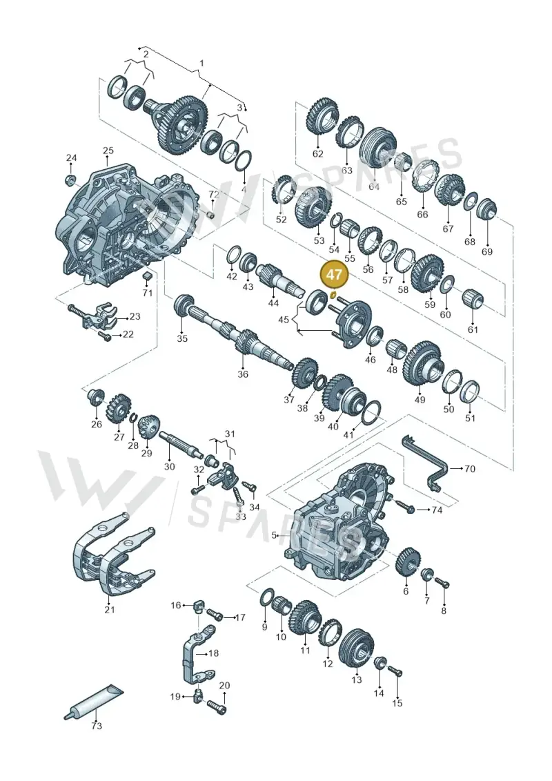 N90364901 — Volkswagen T-Cross 1,0 (2018-2024) diagram 827315030, position 47