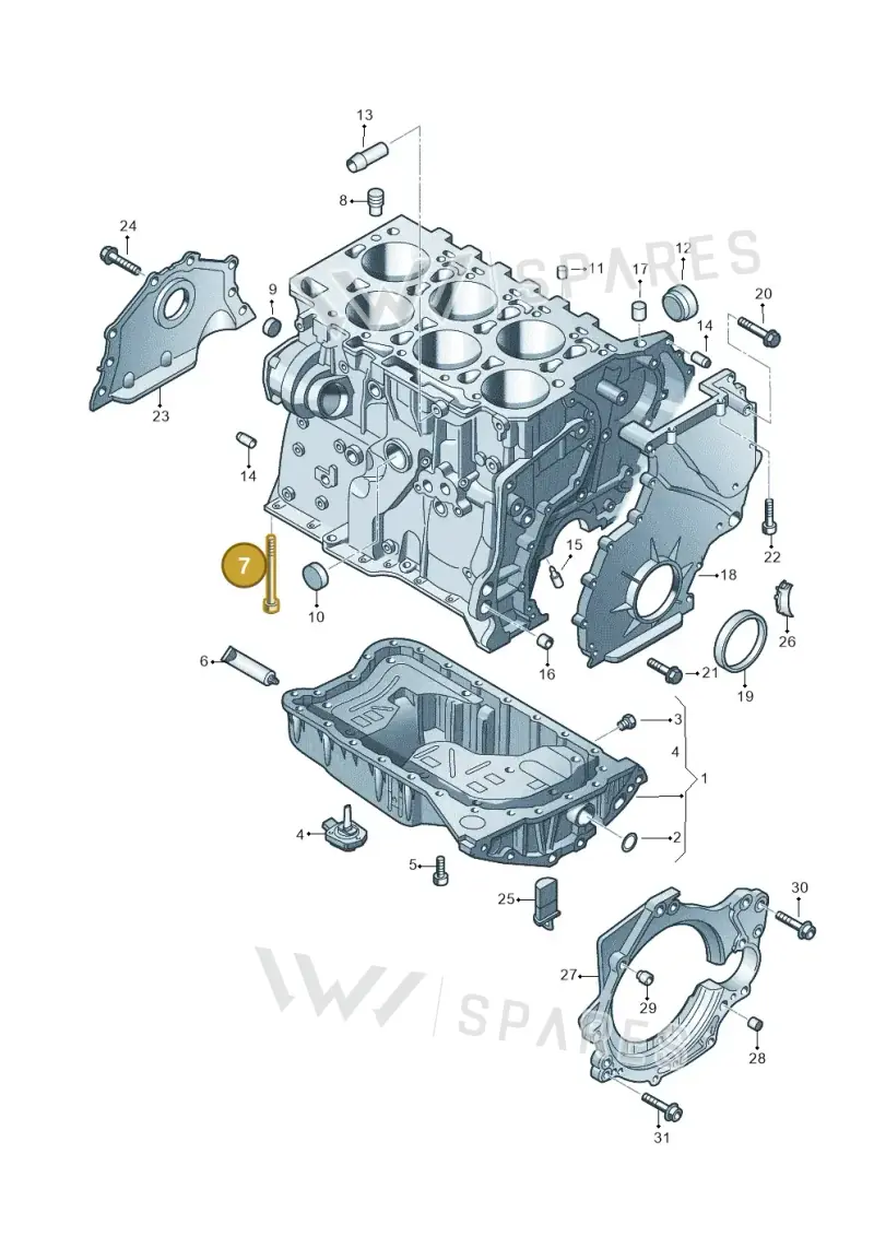 N90365801 — Volkswagen Touareg (2012-2014) diagram 460103300, position 7