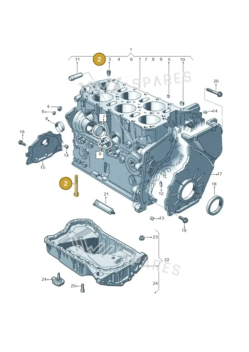 N90365801 — Volkswagen EOS 2.0 (2008-2010) diagram 474103300, position 2