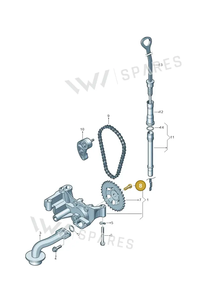 N90365901 — Volkswagen Jetta 2.0 (2015-2015) diagram 194115100, position 8