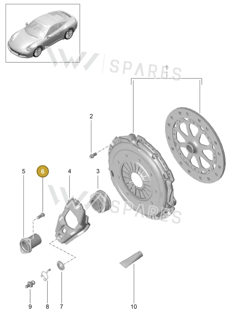 N90366301 — Porsche 911 (2016-2019) diagram p47301000, position 6