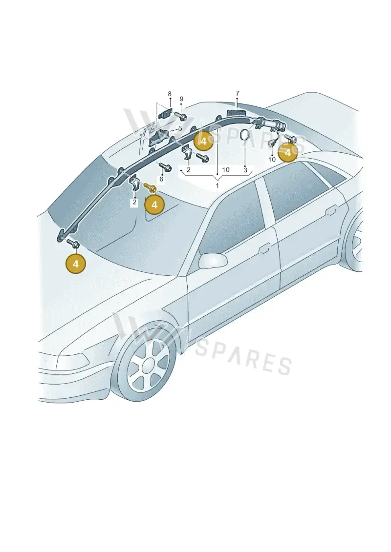 N90367503 — Audi A8/S8/qu. lang    08> (2007-) diagram 255880400, position 4