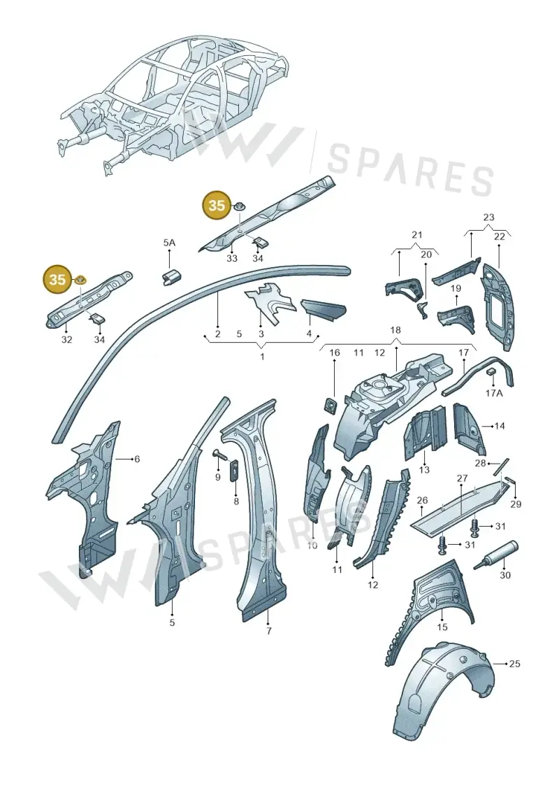 N90367503 — Audi A8/S8/qu. lang    08> (2007-) diagram 291809500, position 35