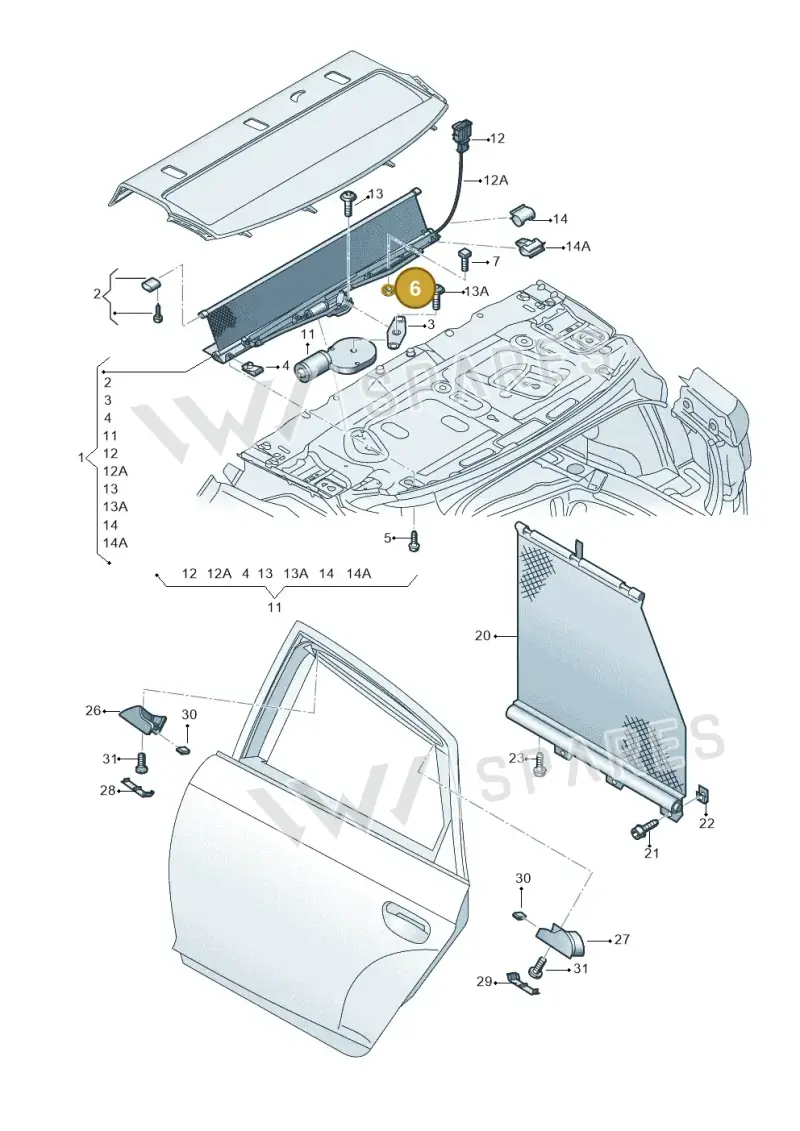 N90367503 — Audi A6 2.7 TDI (2008-2011) diagram 448861010, position 6